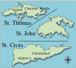 US Virgin Islands Map