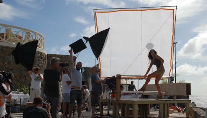 Deichmann Shoot - Cindy Crawford On Set